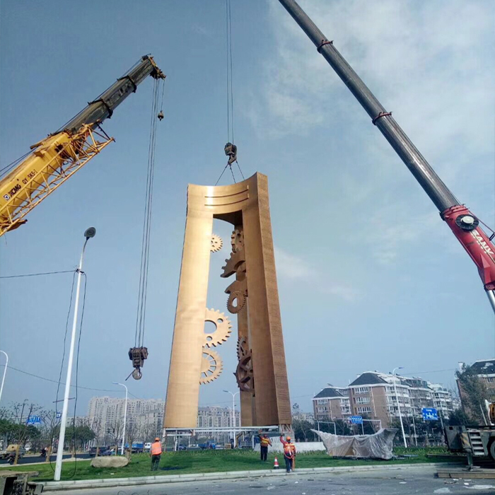 18.88城市雕塑仿古銅拉絲油漆