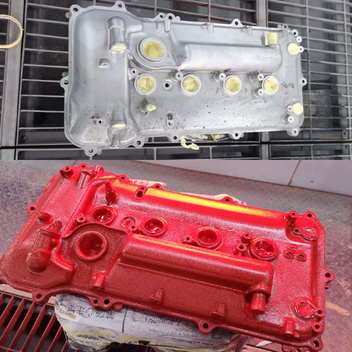 機車發動機改裝紅色皺紋油漆——客戶喜歡的紅頭機夢想達成